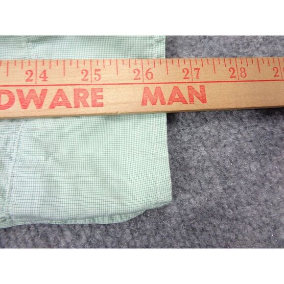 Frank & Eileen Shirt Mens L Green Paul Micro Plaid Long Sleeve 100% Cotton - Picture 10 of 11